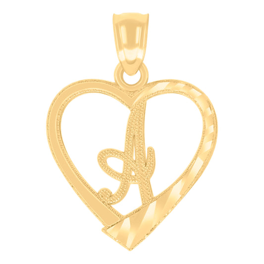 14Kt Gold Pendant Initial "A"