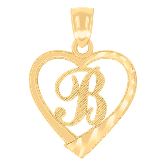 14Kt Gold Pendant Initial "B"