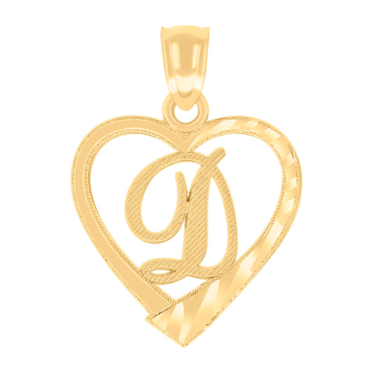 14Kt Gold Pendant Initial "D"