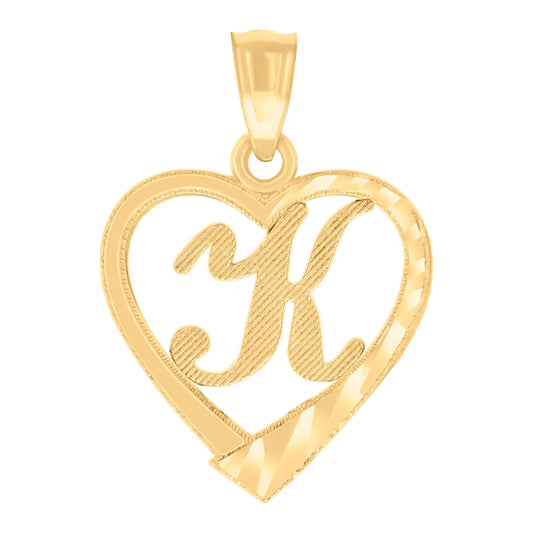 14Kt Gold Pendant Initial "K"