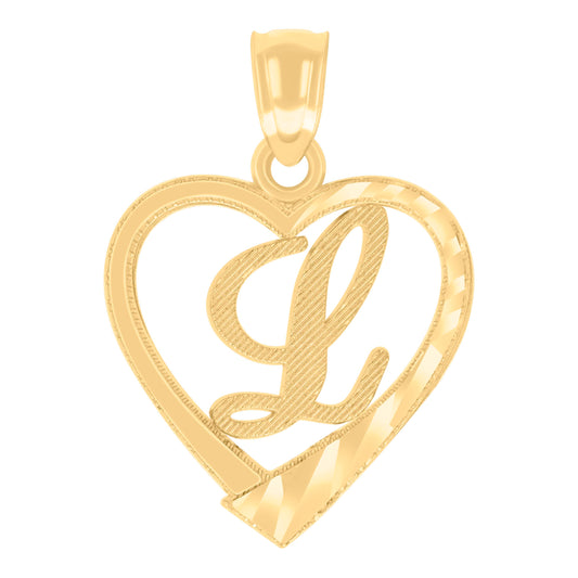 14Kt Gold Pendant Initial "L"