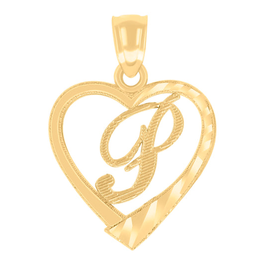 14Kt Gold Pendant Initial "P"