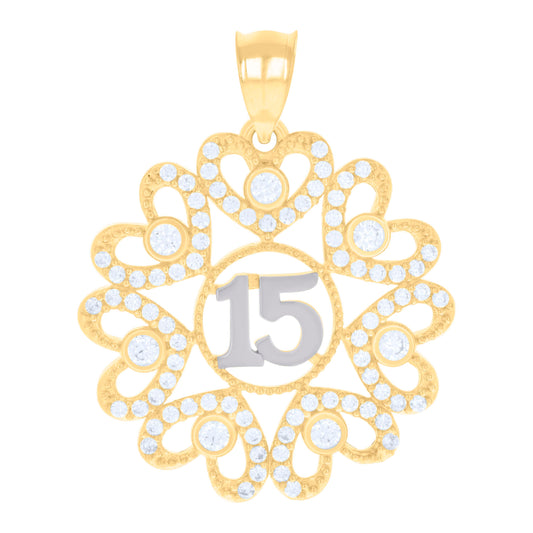 14Kt Gold Cz Pendant