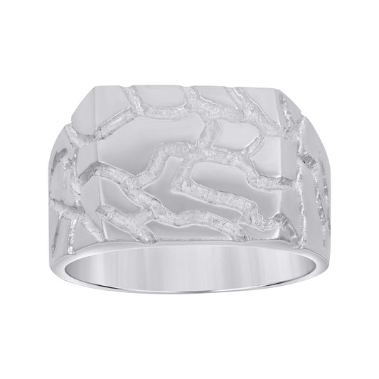 925 Sterling Silver Nugget Ring S9