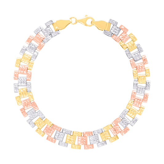 10Kt Gold Turkish Bracelet 8Mm-7.5"