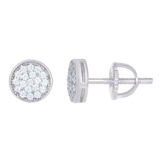 925 Sterling Silver 0.20Ctw Moissanite Earrings