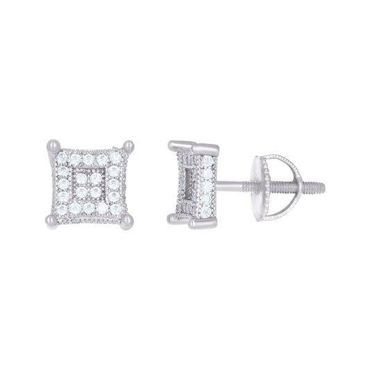 925 Sterling Silver 0.48Ctw Moissanite Earrings