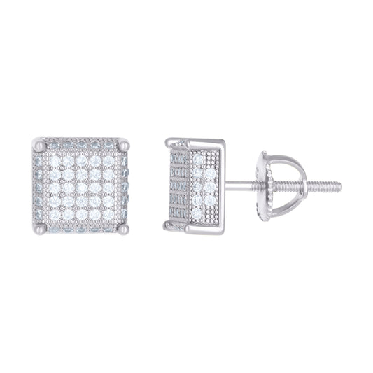 925 Sterling Silver 0.80Ctw Moissanite Earrings