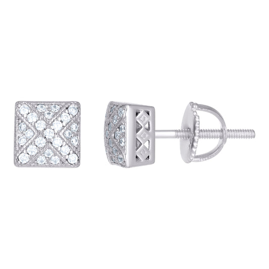 925 Sterling Silver 0.21Ctw Moissanite Earrings