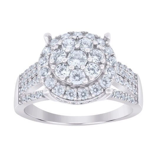 925 Sterling Silver 0.76Ctw Moissanite Ring S6
