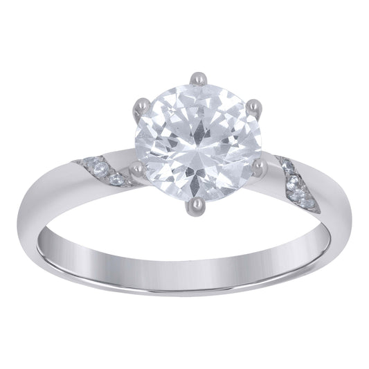 925 Sterling Silver 1.26Ctw Moissanite Ring S6