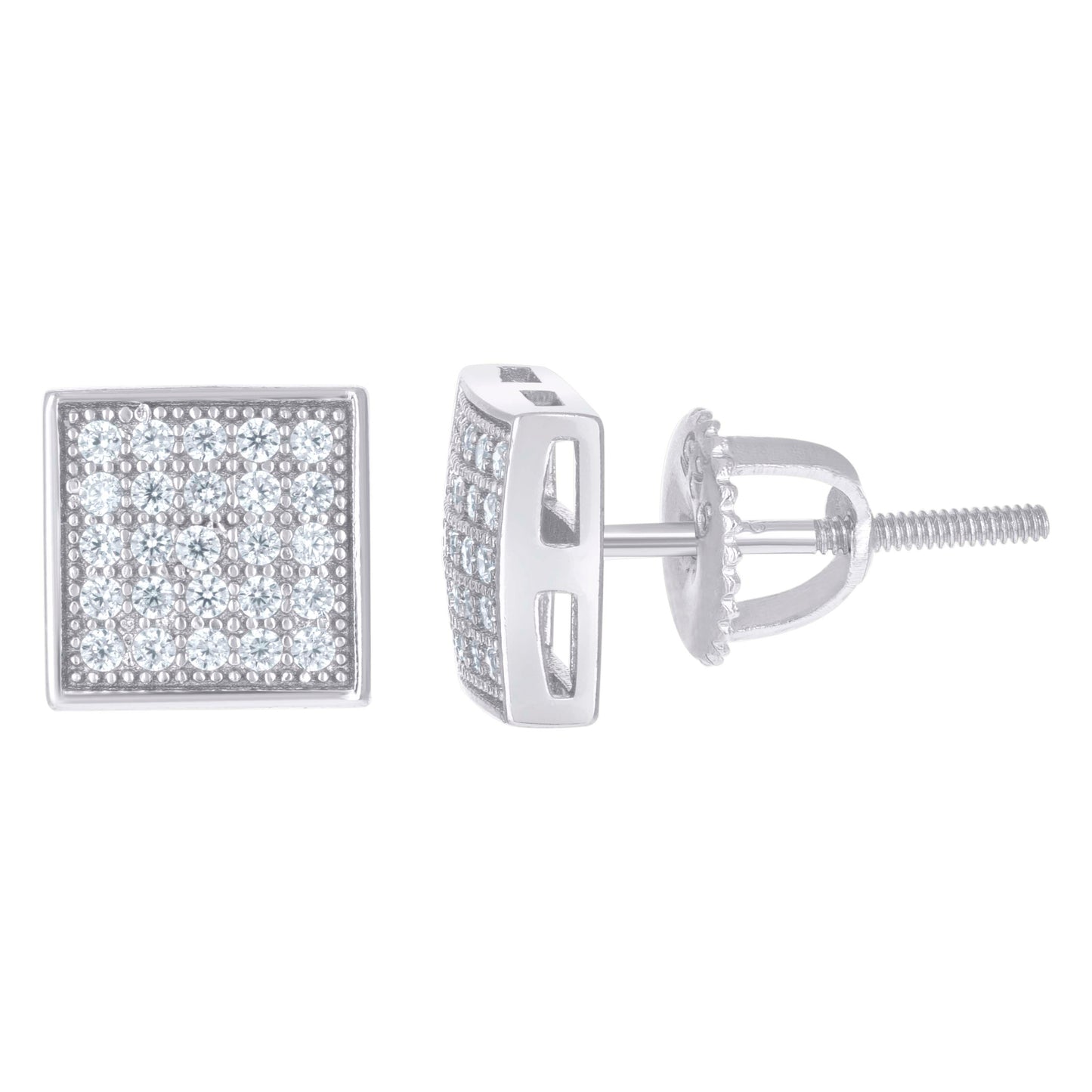 925 Sterling Silver 0.43Ctw Moissanite Earrings
