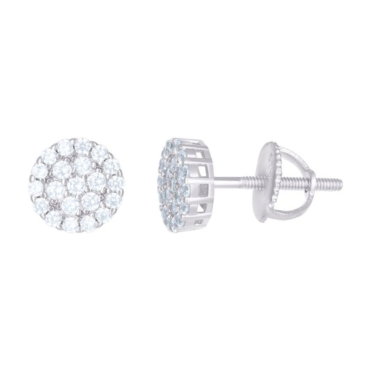 925 Silver Earrings With Moissanite Ctw 0.53