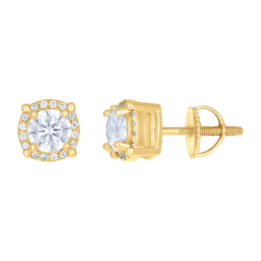 925 Sterling Silver 1.16Ctw Moissanite Earrings
