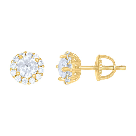 925 Silver Earrings With Moissanite Ctw 1.29