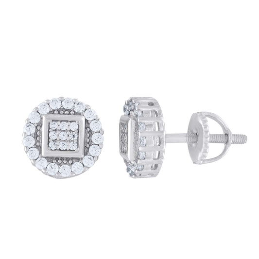 925 Silver Earrings With Moissanite Ctw 0.84