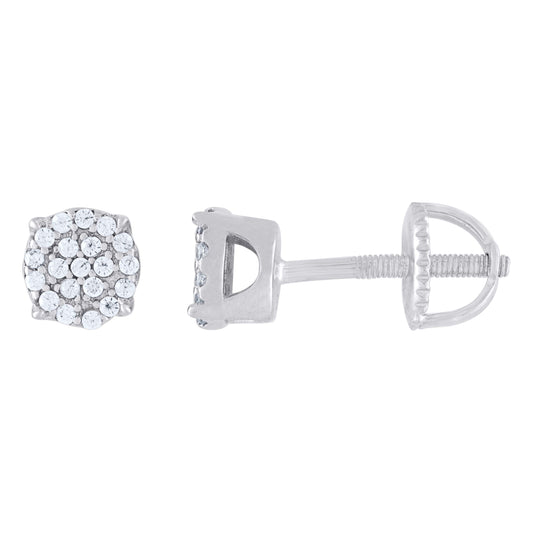 925 Silver Earrings With Moissanite Ctw 0.28