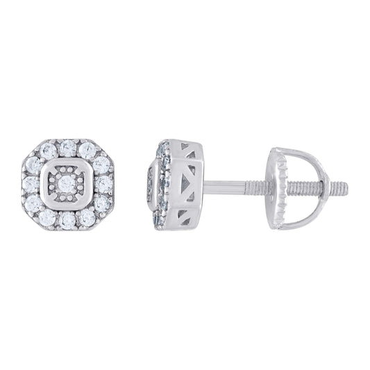 925 Sterling Silver 0.20Ctw Moissanite Earrings