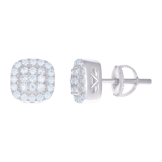 925 Sterling Silver 0.94Ctw Moissanite Earrings