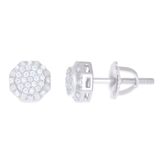 925 Sterling Silver 0.22Ctw Moissanite Earrings
