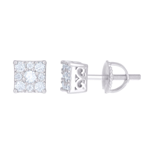 925 Silver Earrings With Moissanite Ctw 0.33