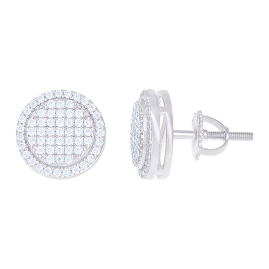 925 Silver Earrings With Moissanite Ctw 2.80
