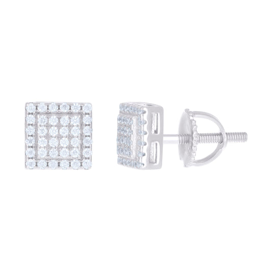 925 Sterling Silver 0.22Ctw Moissanite Earrings