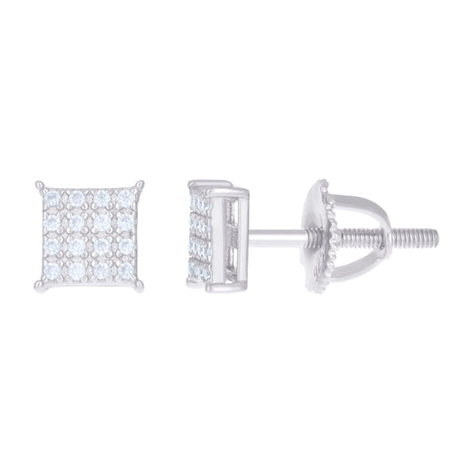 925 Sterling Silver 0.13Ctw Moissanite Earring