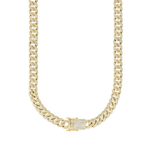 925 Sterling Silver Moissanite Miami Cuban Chain