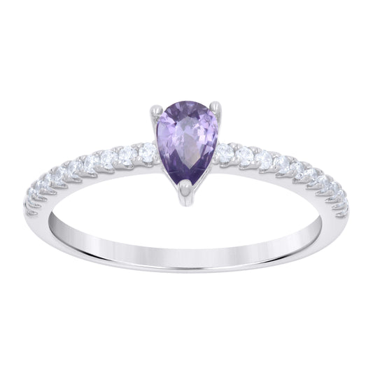 925 Sterling Silver Cz Ring S6