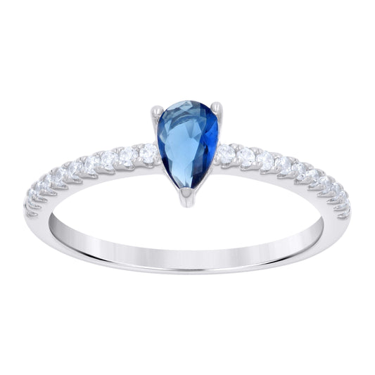 925 Sterling Silver Cz Ring S6