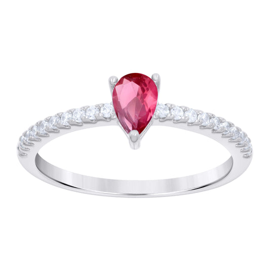 925 Sterling Silver Cz Ring S6