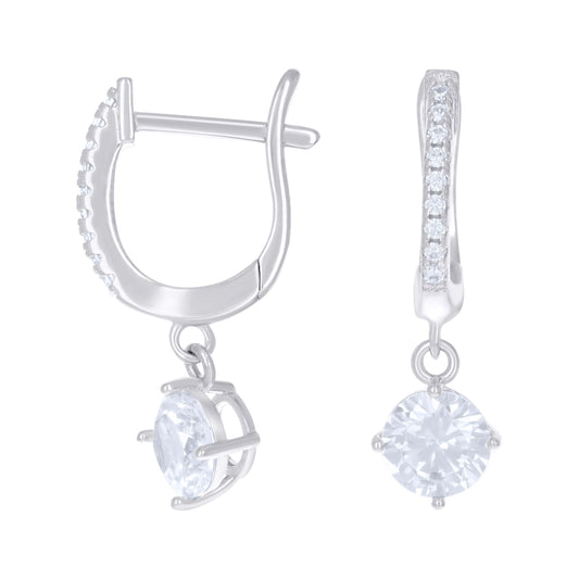 925 Sterling Silver Cz Earrings