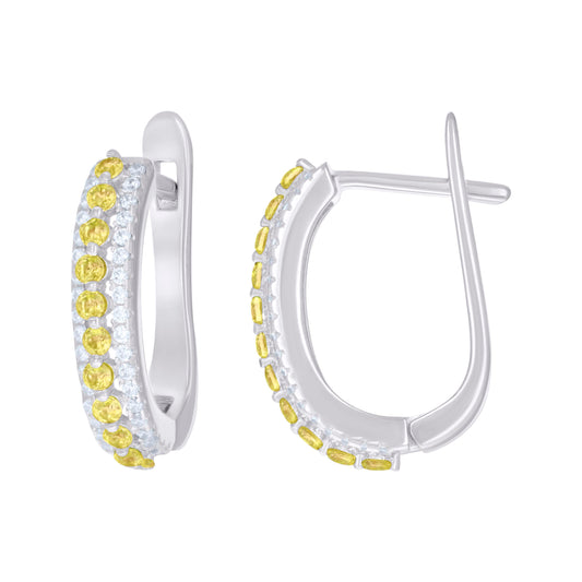925 Sterling Silver Cz Earring
