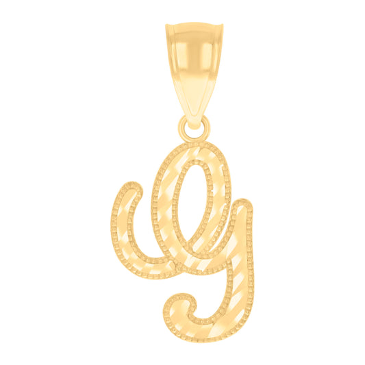 14Kt Gold Initial Pendent G