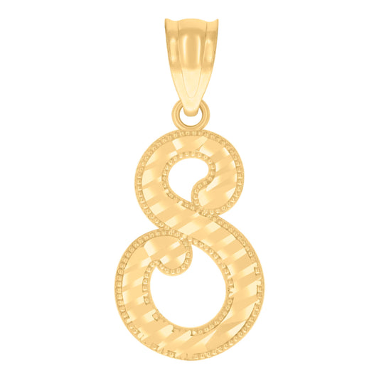 14Kt Gold Initial Pendent S