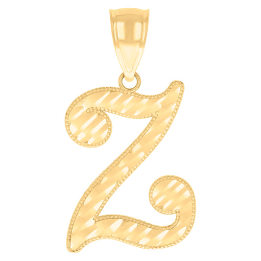 14Kt Gold Initial Pendent Z