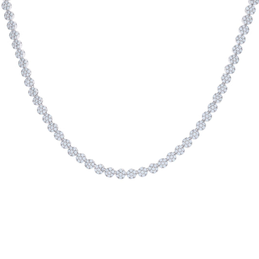 925 Sterling Silver Cz Necklace 16"