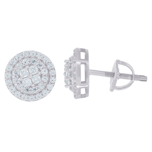 925 Sterling Silver Earrings 0.73 Ctw Moissanite