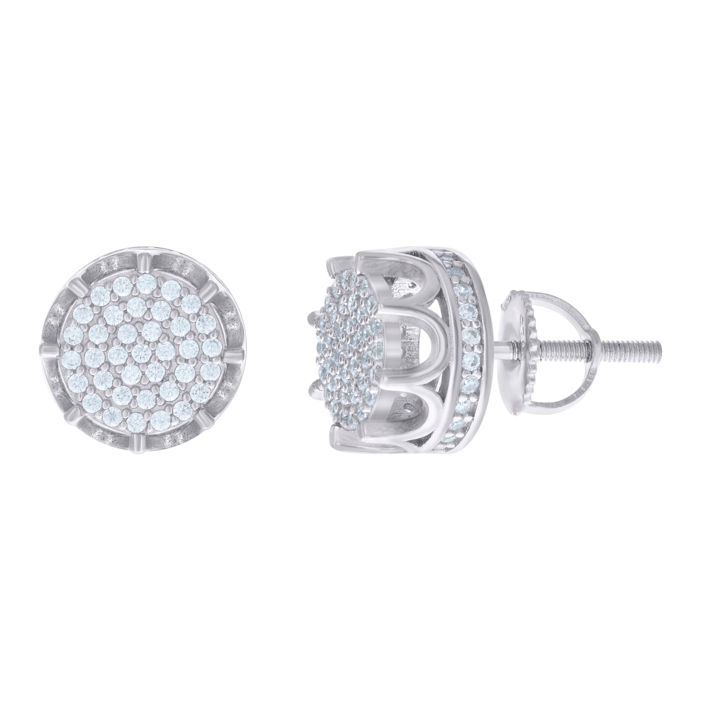 925 Sterling Silver 0.74Ctw Moissanite Earrings