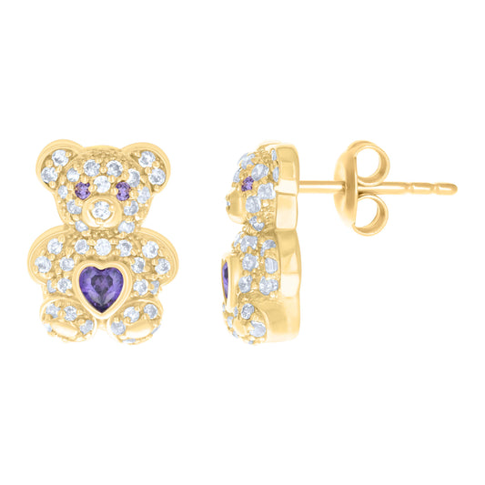 10Kt Gold Cz Earrings
