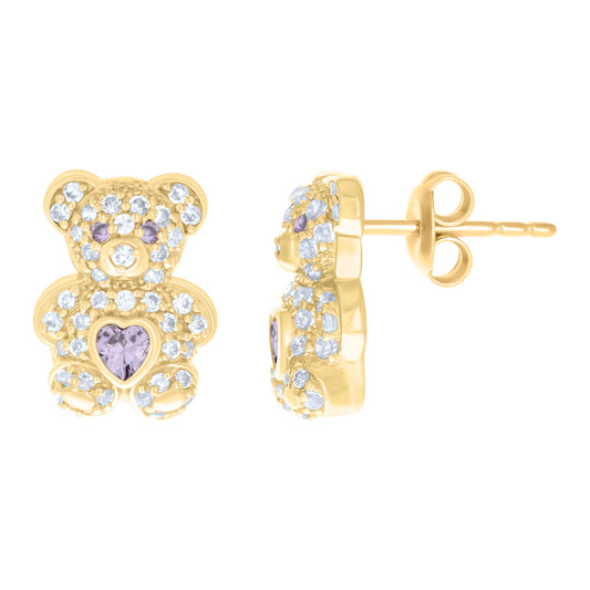 10Kt Gold Cz Earrings