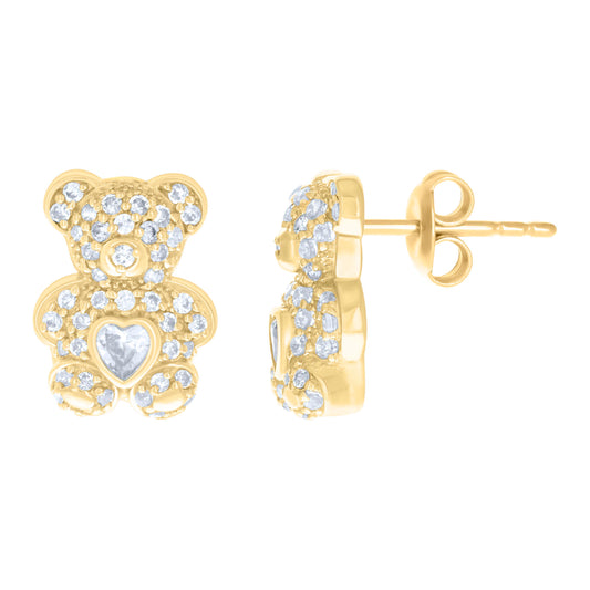 10Kt Gold Cz Earrings