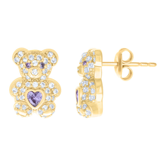 10Kt Gold Cz Earrings
