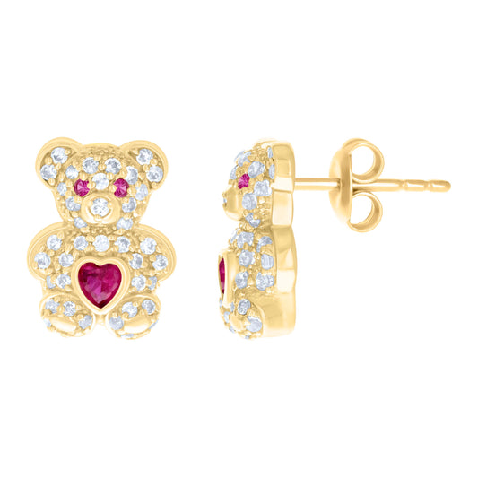 10Kt Gold Cz Earrings