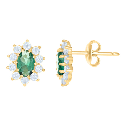 10Kt Gold Cz Earrings