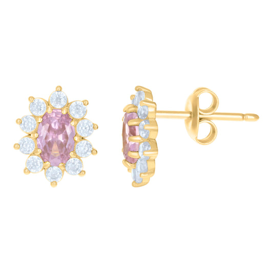 10Kt Gold Cz Earrings