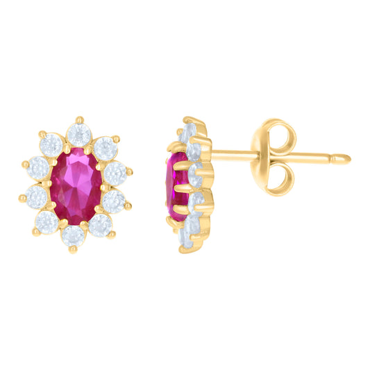 10Kt Gold Cz Earrings