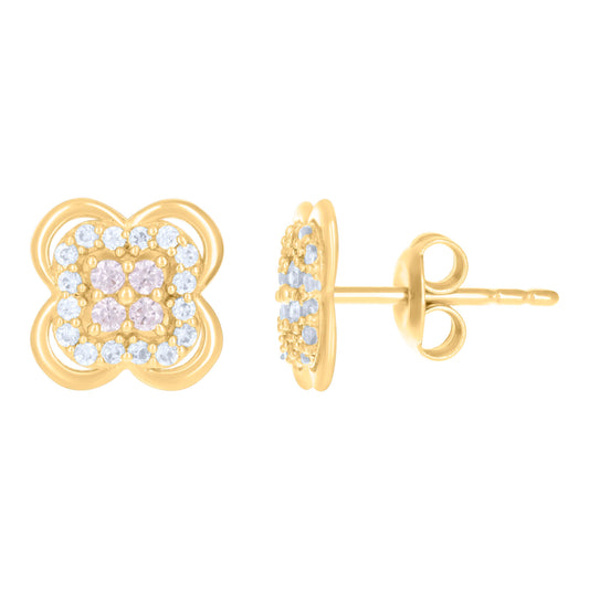 10Kt Gold Cz Earrings
