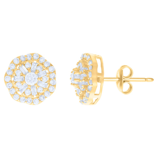 10Kt Gold Cz Earrings